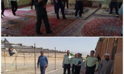 غبار روبی و آماده سازی آستان مقدس زینب خاتون (س) دستجرد برای میزبانی از جاماندگان اربعین حسینی