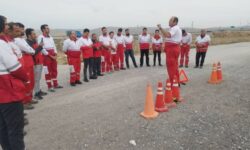 برگزاری کارگاه امدادی توان افزایی در جمعیت هلال احمر شهرستان آذرشهر