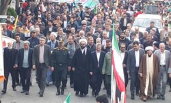 حضور دشمن شکن مردم شهرستان آذرشهر در راهپیمایی ۱۳ آبان ماه