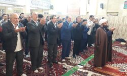 برگزاری میز خدمت و برپایی نماز جمعه با حضور فرماندار و برخی از روسای ادارات در بخش ممقان