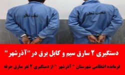 دستگیری ۳ سارق سیم و کابل برق در آذرشهر