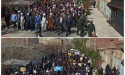 خلق حماسه به بلندای وحدت، غیرت و انسانیت همزمان با روز جهانی قدس در گوگان