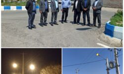 یکی از ورود های روستای دستجرد روشن شد