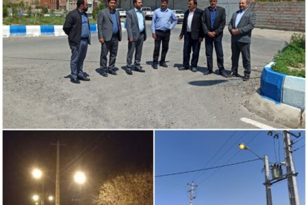 یکی از ورود های روستای دستجرد روشن شد