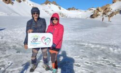 زوج کوهنورد گوگانی به قله سبلان صعود کردند