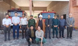 دیدار صمیمی مسئولان با آتش نشانان گوگان