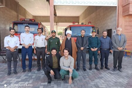 دیدار صمیمی مسئولان با آتش نشانان گوگان