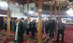 حضور بخشدار در نماز جماعت مغرب و عشاء مسجد جامع گوگان