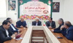 دیدار دکتر جعفری آذر با اعضای شورای اسلامی و مجموعه شهرداری تیمورلو با حضور بخشدار گوگان