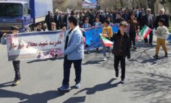 نمایش شکوه وحدت و مقاومت در راهپیمایی روز قدس گوگان