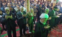 باران رحمت الهی و نور دلها در نماز عید فطر گوگان