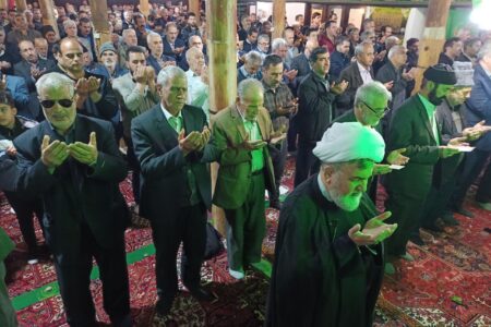 باران رحمت الهی و نور دل‌ها در نماز عید فطر گوگان