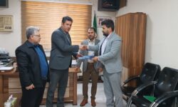 تحویل زمین جهت اجرای پروژه فاضلاب مسکن مهر گوگان