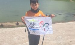 اهتزاز پرچم باشگاه کوهنوردی قزلداغ گوگان و گوگانسسی بر فراز دالامپر