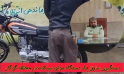 دستگیری سارق یک دستگاه موتورسیکلت در بخش گوگان