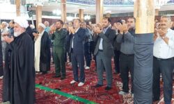 نماز جمعه گوگان با گرامیداشت شهدای اقتدار و محکومیت جنایات رژیم صهیونیستی برگزار شد