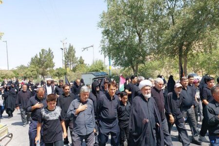 پیاده‌روی جاماندگان اربعین در بخش گوگان با شعار «انا علی العهد» برگزار گردید
