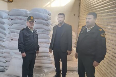 کشف و ضبط ۲۳۰ کیسه آرد یارانهای از یک واحد تولیدی در شهرک صنعتی شهید سلیمی
