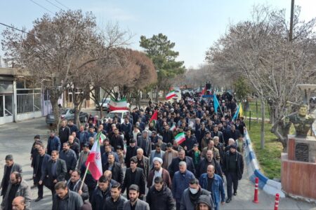 حضور پرشور مردم منطقه گوگان در راهپیمایی دشمن‌شکن روز جهانی قدس